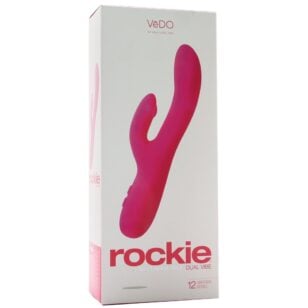 Vibrateur double action Rookie rose rechargeable