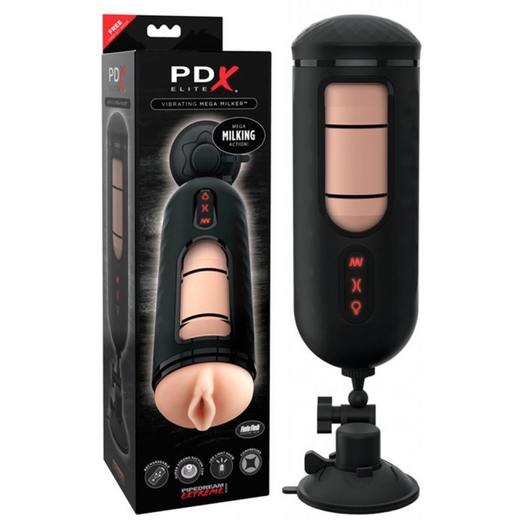 Masturbateur PDX Elite Milker vibrant et rechargeable