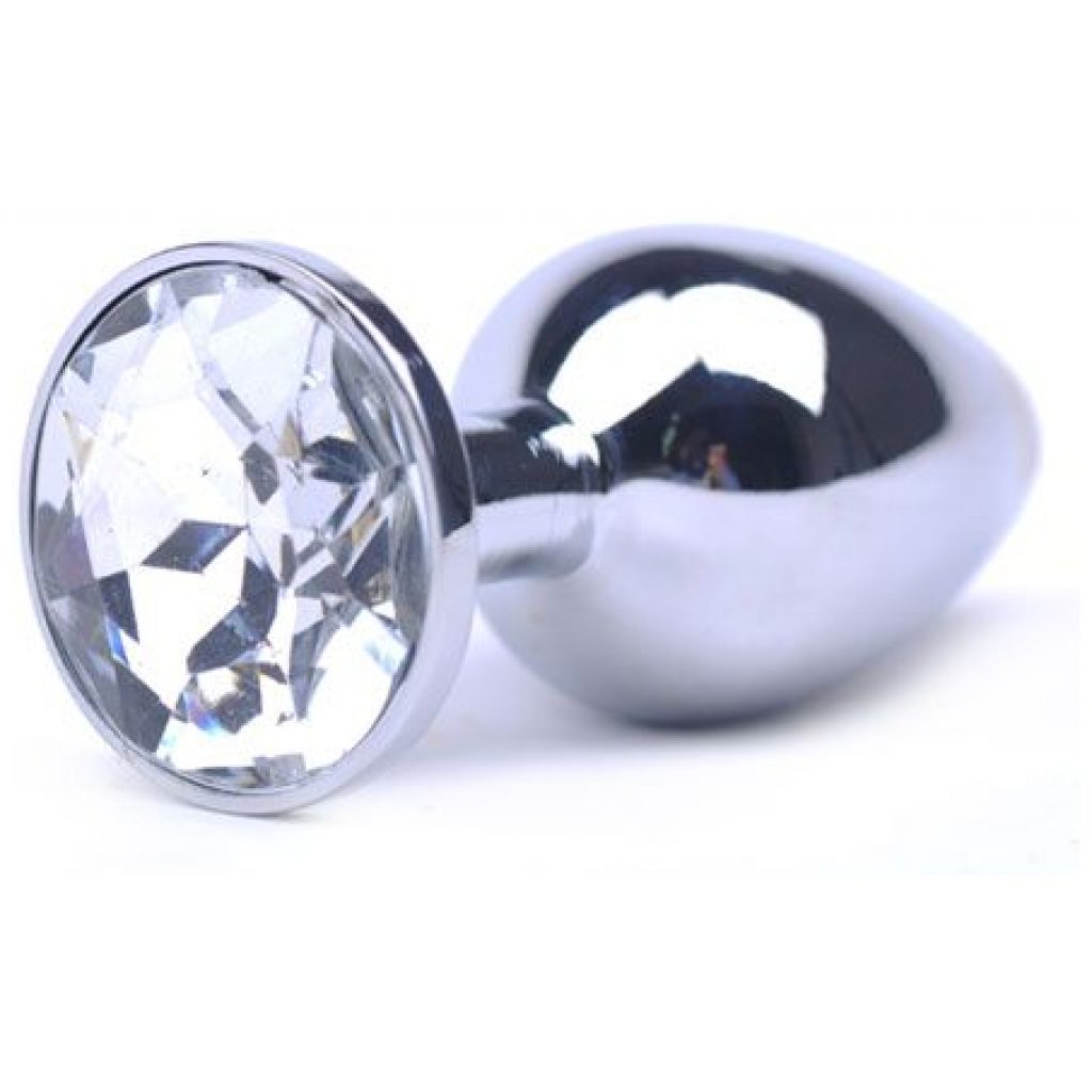 Un dildo anal avec bijoux diamant de grandeur petit en Stainless.