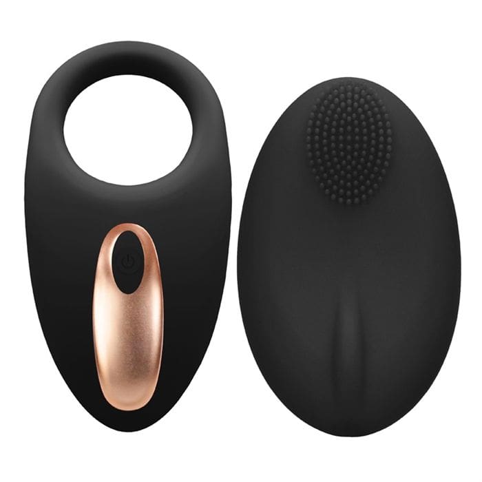 ANNEAU VIBRANT POUR PÉNIS RECHARGEABLE NOIR ELEGANCE