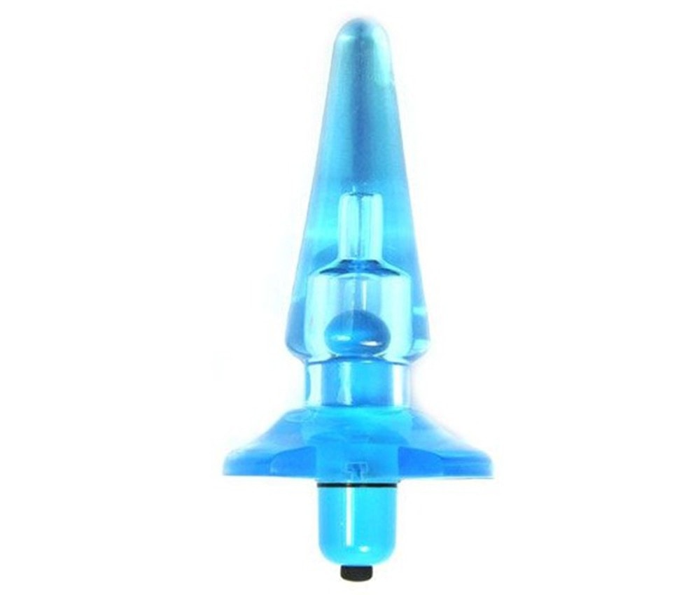 Mini vibrateur anal bleu imperméable à l'eau