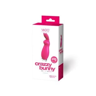 Crazy Bunny pink rechargeable vibrator from Vedo.