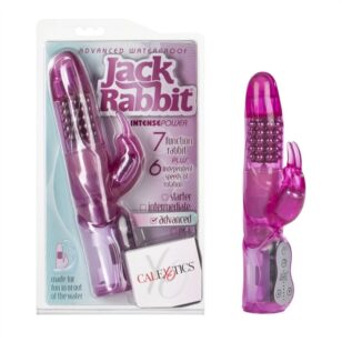 Vibrateur Jack Rabbit rose imperméable avec billes