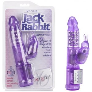 Vibrateur My First Jack Rabbit mauve avec billes et imperméable