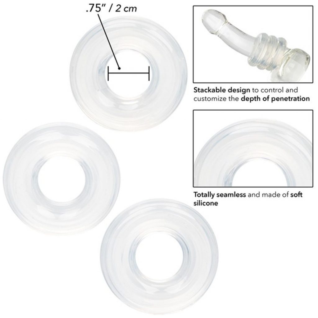 Set of 3 clear silicone Stacker ring set - Image 2