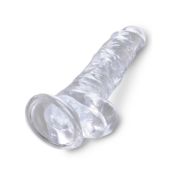 Dildo transparent de 8 pouces avec testicules - Image 4