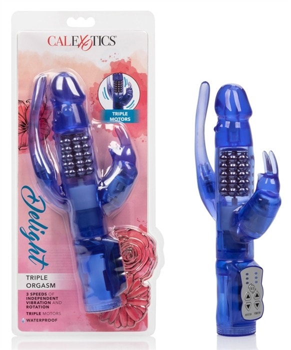 Vibrateur à perle Delight avec stimulateur anal et clitoris