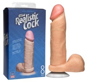 Dildo Realistic. Dildo very realistic flexible gelatin Sil-A-Gel without latex with antibacterial. Very realistic shape, veined with scrotum and sucker. Includes carrying bag. Skin color. Length of 8 inches (20.3 cm). Don't be fooled by imitations, this is by far the most realistic dong ever made!