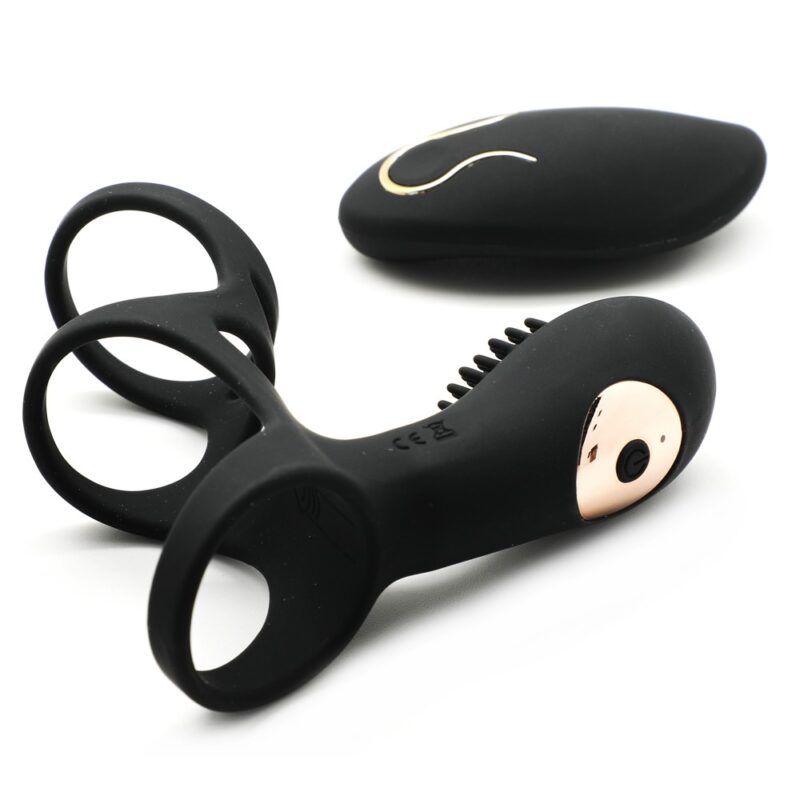 Anneau vibrant pour pénis rechargeable avec télécommande Kayla - Image 3