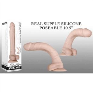 Dildo 10.5" feels just like the real thing and stays where you put it!