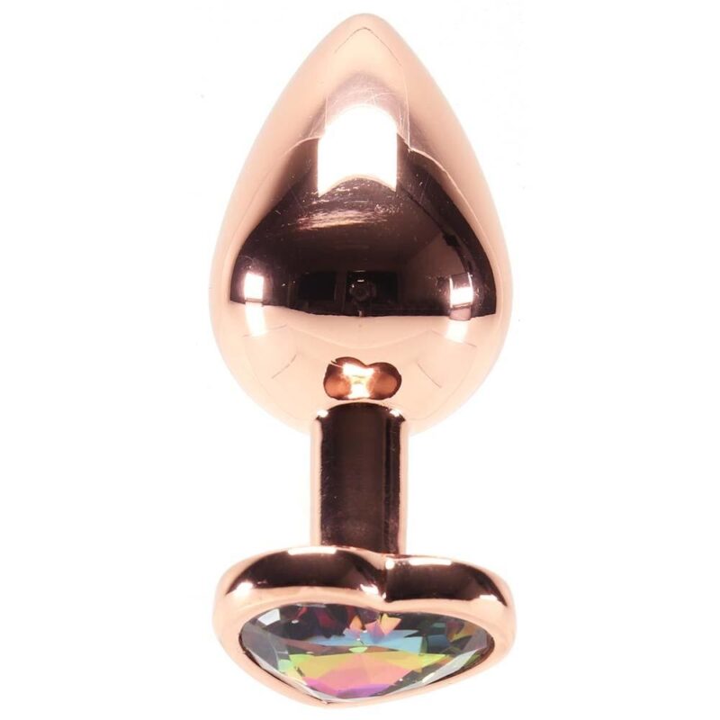 Plug anal or et rose avec bijoux médium - Image 3