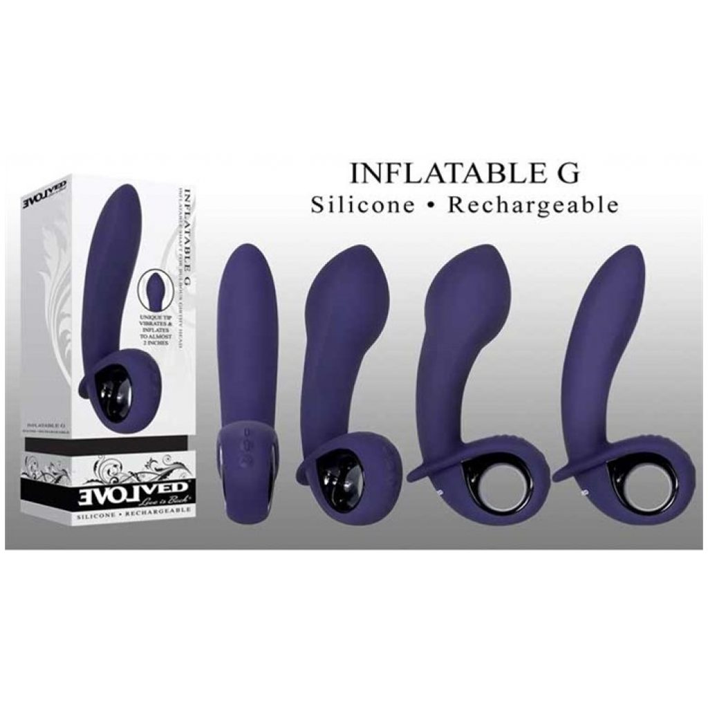 Vibrateur Inflatable G gonflable point G ou anal de couleur mauve