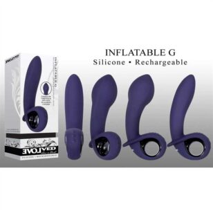 Vibrateur Inflatable G gonflable point G ou anal de couleur mauve