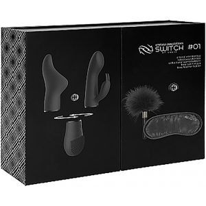 Kit vibrateur Switch NO 1 noir lapin et stimulateur de clitoris