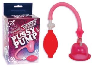 Doc Johnson's Pink Pussy pump for vagina and clitoris designed with special attention to enhancing the female sexual experience.