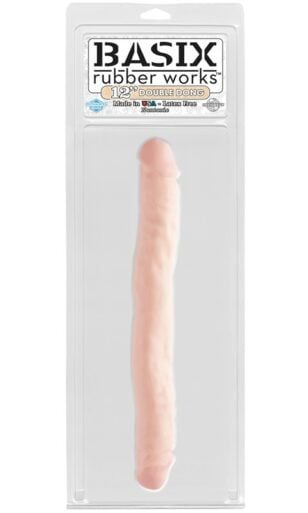 Whether you're a beginner exploring solo or an expert indulging with a partner, the Basix Rubber Works 12" skin double dildo.